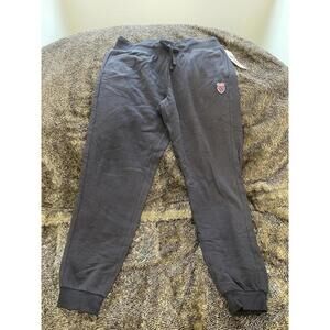 K-Swiss NWT Women’s Size L Graphite Fleece Lined Drawstring Sweatpants Jogger